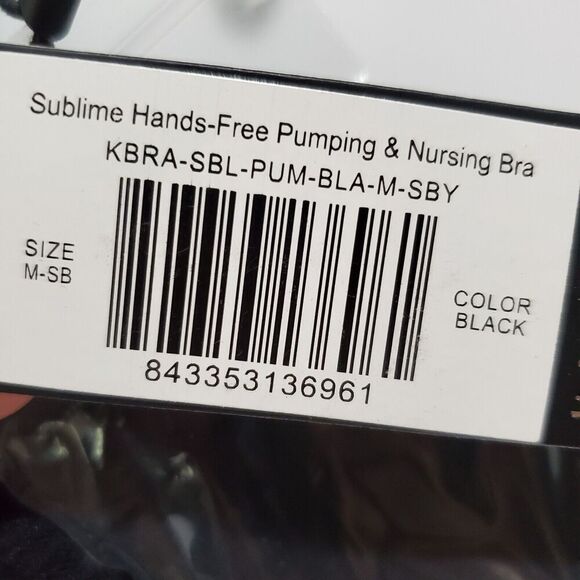 NEW Kindred Bravely Sublime Hands Free Pumping Bra Medium Super Busty Black - Picture 5 of 8